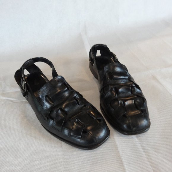 Cole Haan Other - Cole Haan Black Woven Leather Men’s Sandals – 9
